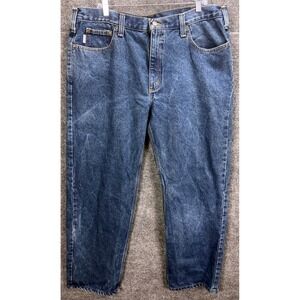 Carhartt‎ Traditional Fit Jeans Mens 40x30 Blue Denim Workwear Pants B480-BVD